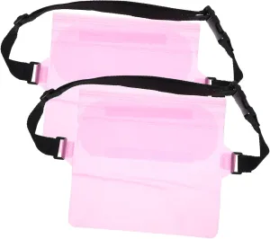 Phone Pouch with Waist Strap Dry Bag for Beach Activities Adjustable Crossbody Design Keeps Valuables and Accessible Pink