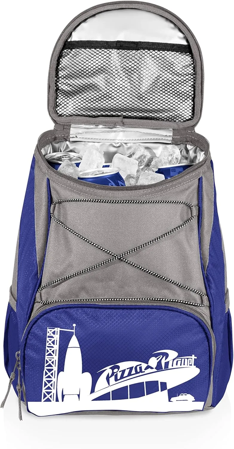 PICNIC TIME Disney Pixar Toy Story Pizza Planet PTX Backpack Cooler, Soft Cooler Backpack, Insulated Lunch Bag, (Navy Blue with Gray Accents)