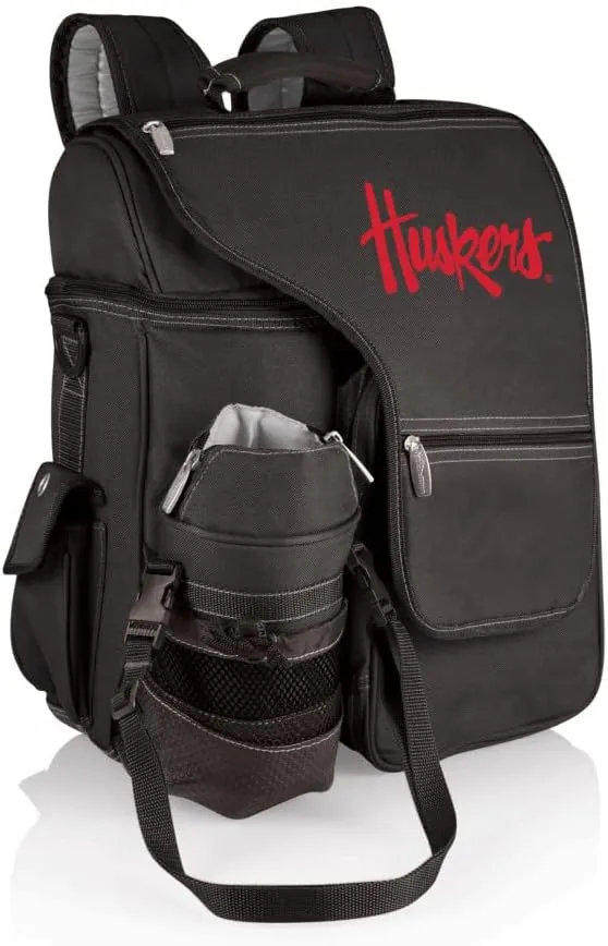 PICNIC TIME NCAA Nebraska Cornhuskers Turismo Backpack Cooler with Water Bottle Carrier - Soft Cooler Backpack - Travel Cooler Bag
