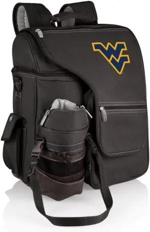PICNIC TIME NCAA West Virginia Mountaineers Turismo Backpack Cooler with Water Bottle Carrier - Soft Cooler Backpack - Travel Cooler Bag