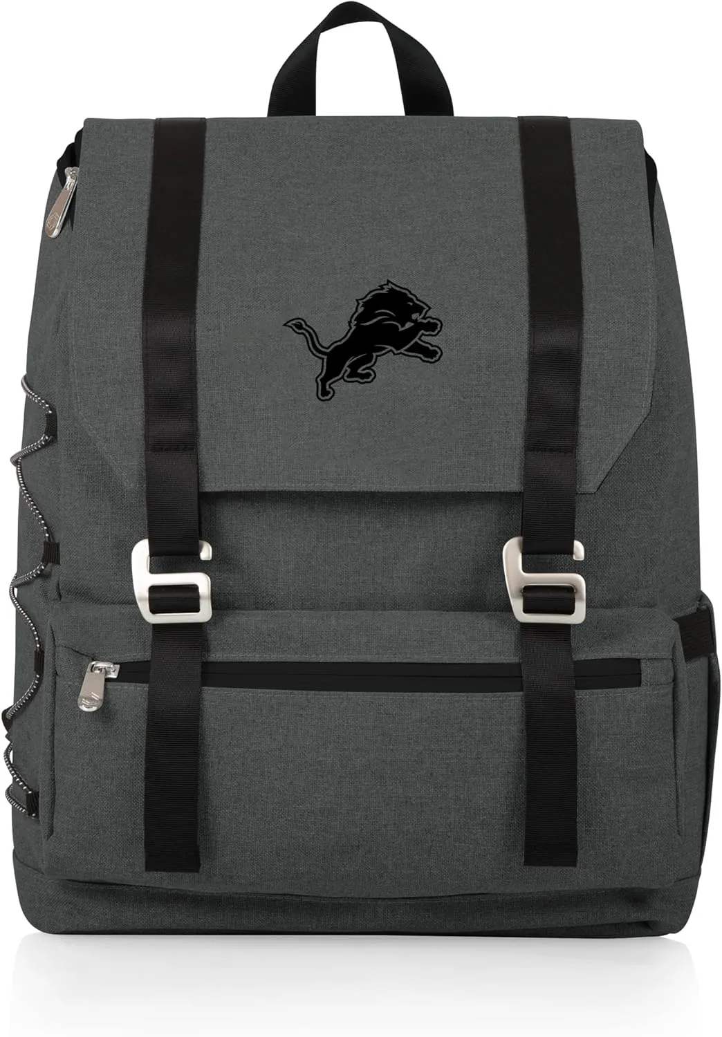 PICNIC TIME NFL Detroit Lions OTG Traverse Backpack Cooler - Soft Cooler Backpack - Hiking Backpack, (Heathered Gray)