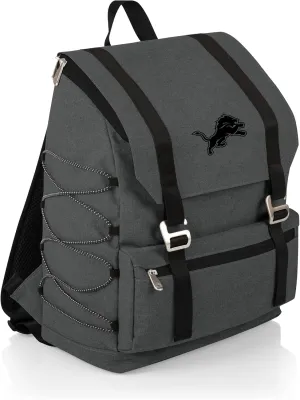 PICNIC TIME NFL Detroit Lions OTG Traverse Backpack Cooler - Soft Cooler Backpack - Hiking Backpack, (Heathered Gray)