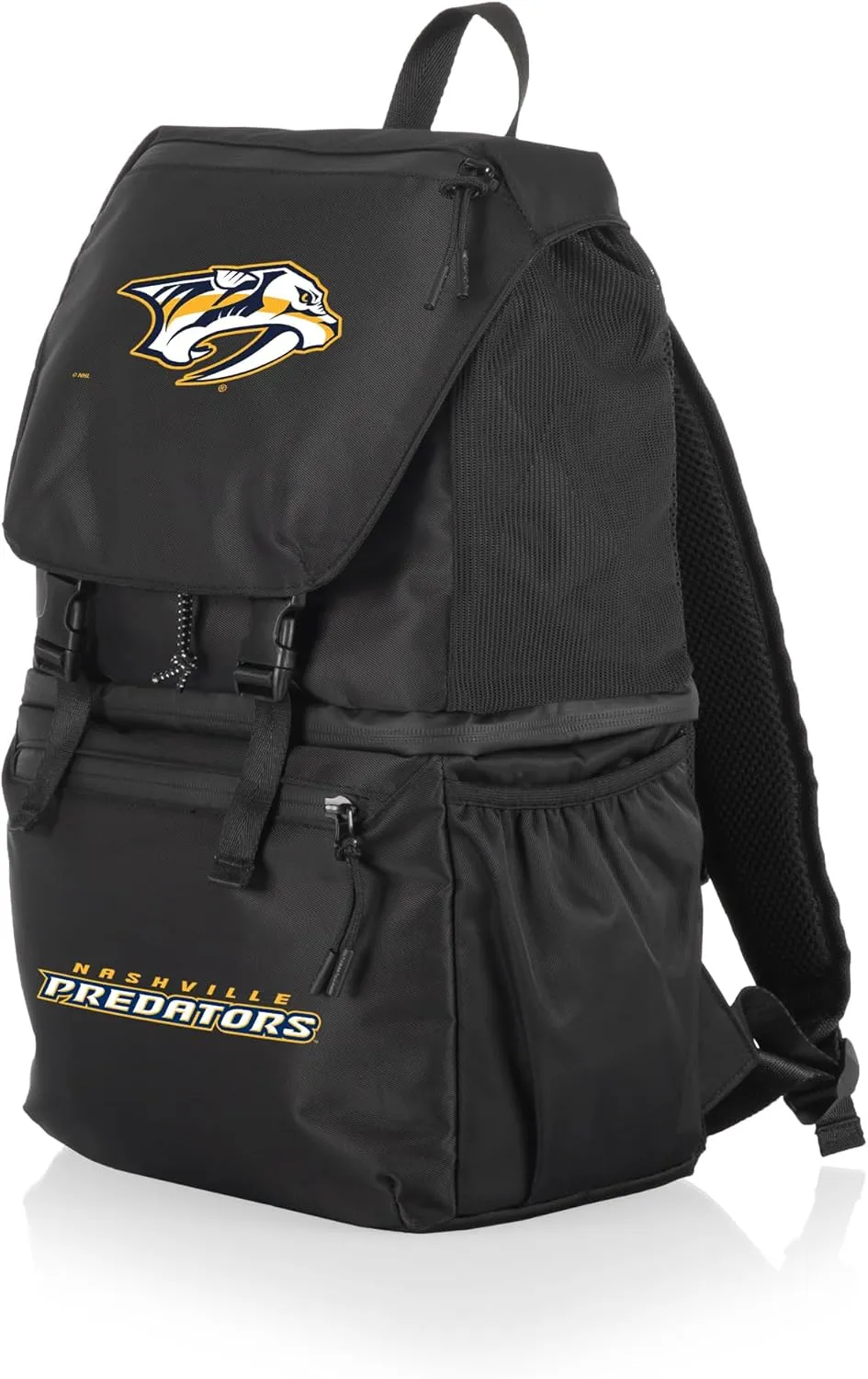 PICNIC TIME NHL Nashville Predators Tarana Backpack Cooler Made with Recycled Material, Soft Cooler Backpack, Upcycled Cooler Bag, (Carbon Black)