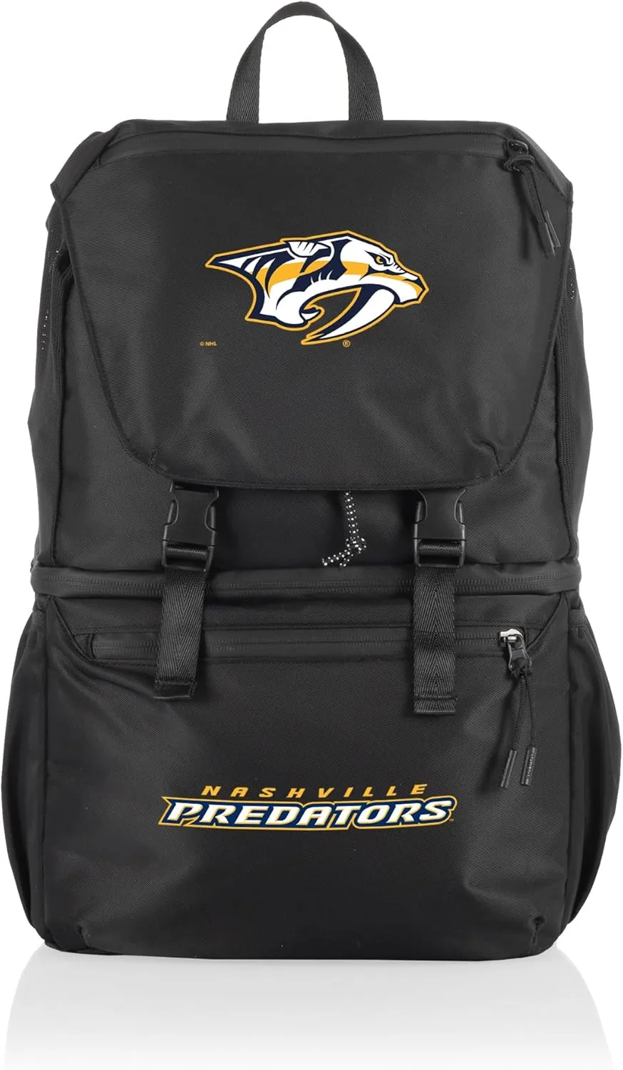 PICNIC TIME NHL Nashville Predators Tarana Backpack Cooler Made with Recycled Material, Soft Cooler Backpack, Upcycled Cooler Bag, (Carbon Black)