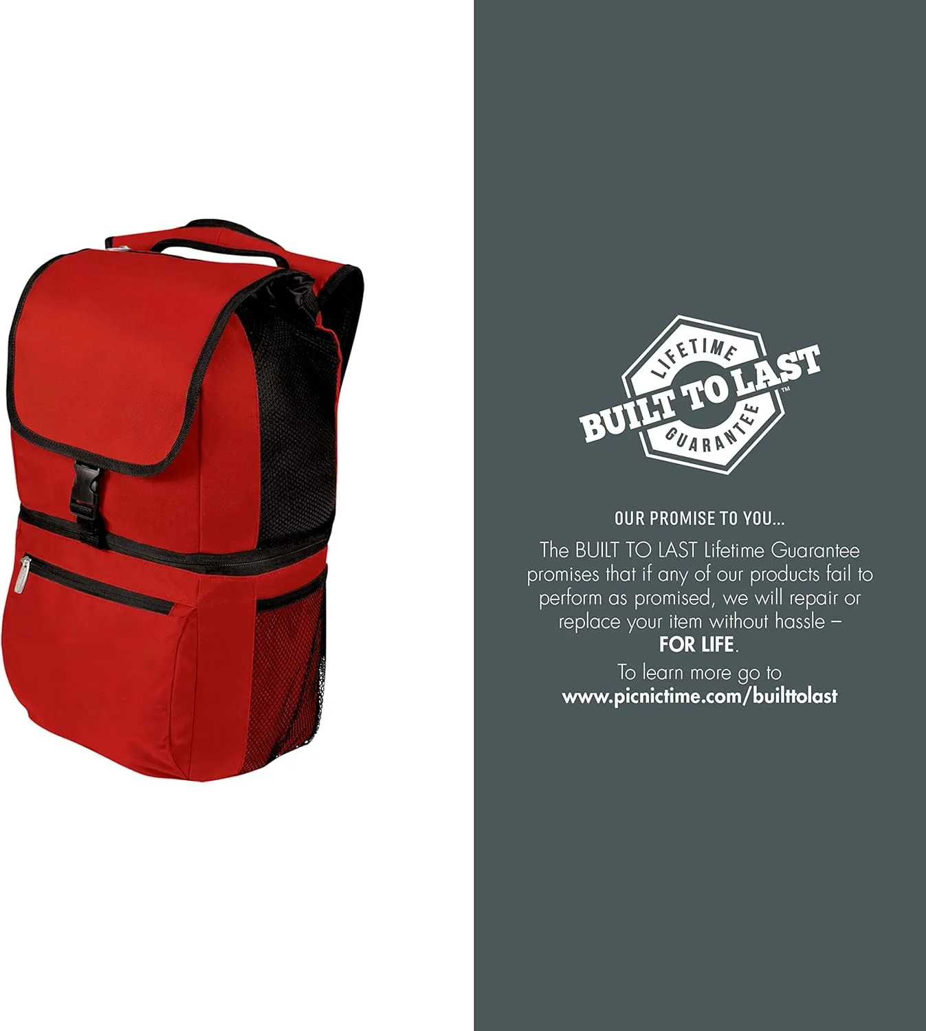 PICNIC TIME NHL Unisex-Adult NHL Zuma Backpack Cooler, Soft Cooler Backpack, Lunch Cooler
