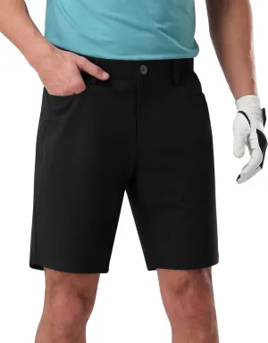 Pioneer Camp Men's Dress Golf Shorts Flat Front Elastic Waist 9 Inch Inseam Quick Dry Stretch Lightweight Shorts with Pockets