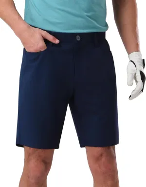 Pioneer Camp Men's Dress Golf Shorts Flat Front Elastic Waist 9 Inch Inseam Quick Dry Stretch Lightweight Shorts with Pockets