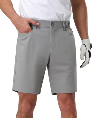 Pioneer Camp Men's Dress Golf Shorts Flat Front Elastic Waist 9 Inch Inseam Quick Dry Stretch Lightweight Shorts with Pockets