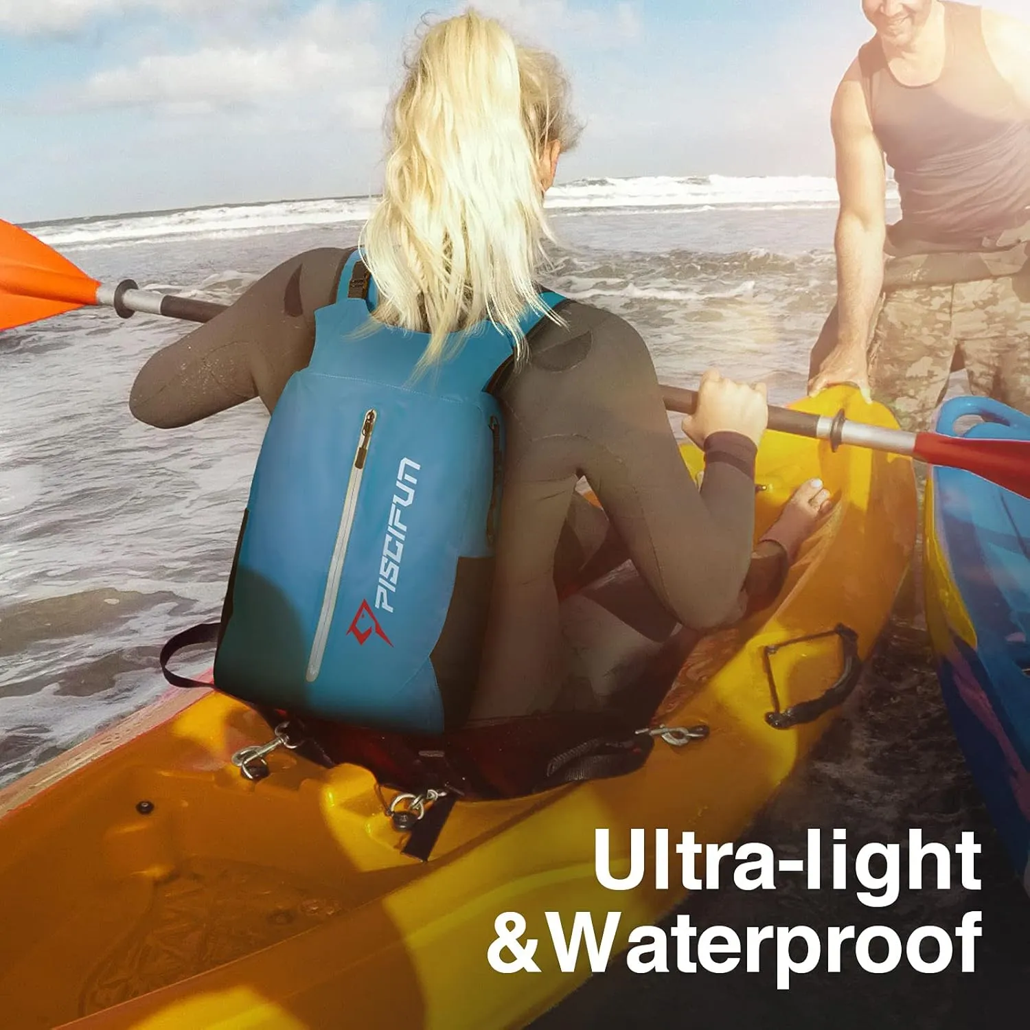 Piscifun Dry Bag Waterproof, Lightweight Dry Backpack with Waist Pouch and Phone Case for Kayaking, Boating 10L 20L 30L