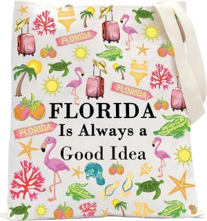 POFULL Florida vacation Gift Florida Is Always a Good Idea Cosmetic Bag Florida Travel Gift