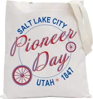 POFULL JW Gifts Pioneer Shoulder Bag Best Life Pioneer Gift Pioneer Gift Salt Lake City Pioneer day Tote Bag