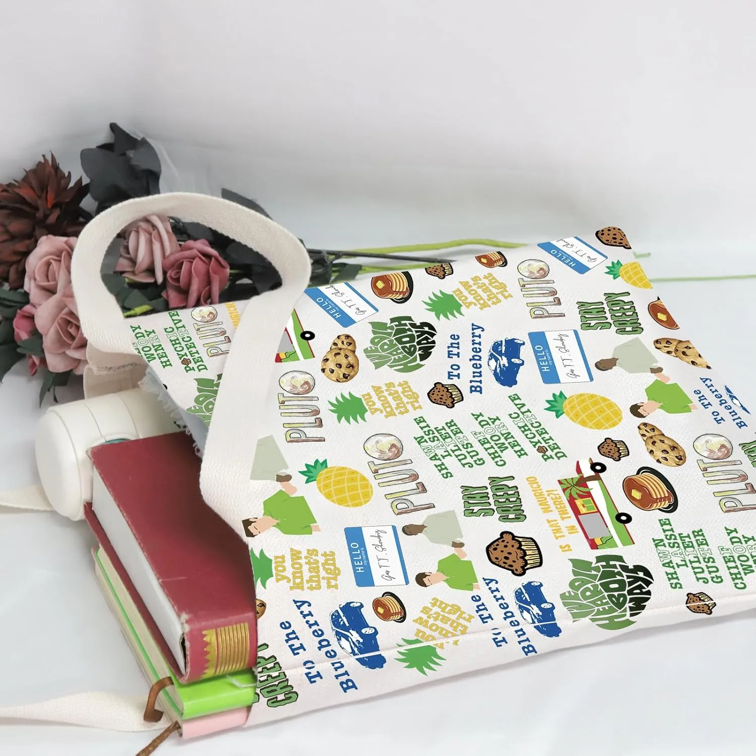 POFULL TV Show Merchandise Pineapple TV Show Fans Tote Bag (PSY Tote Bag)