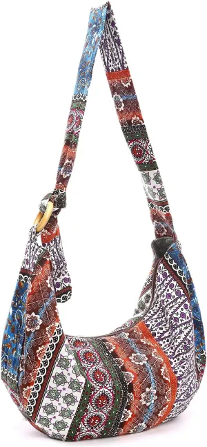 PORRASSO Crossbody Bag Hippie Shoulder Bag Women Sling Bag Handmade Messenger