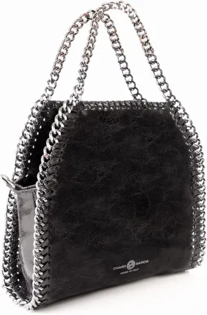 Premium Italian Leather Handmade in Florence, Italy. Crossbody Bag for Women with a Detachable Chain Strap Made in Italy