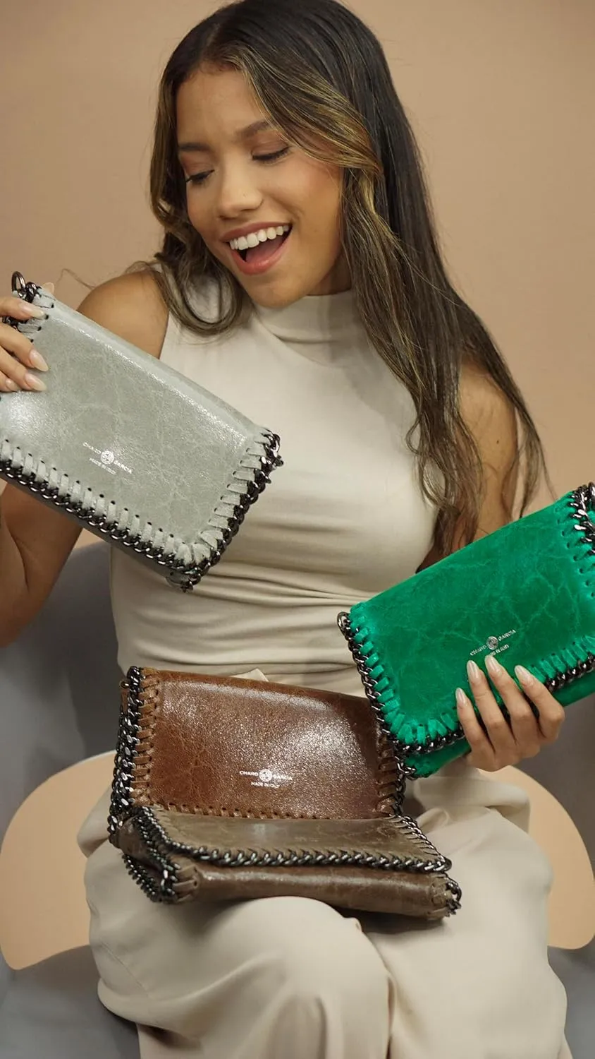 Premium Italian Leather Handmade in Florence, Italy. Small Crossbody Bag for Women with a Detachable Strap Made in Italy.
