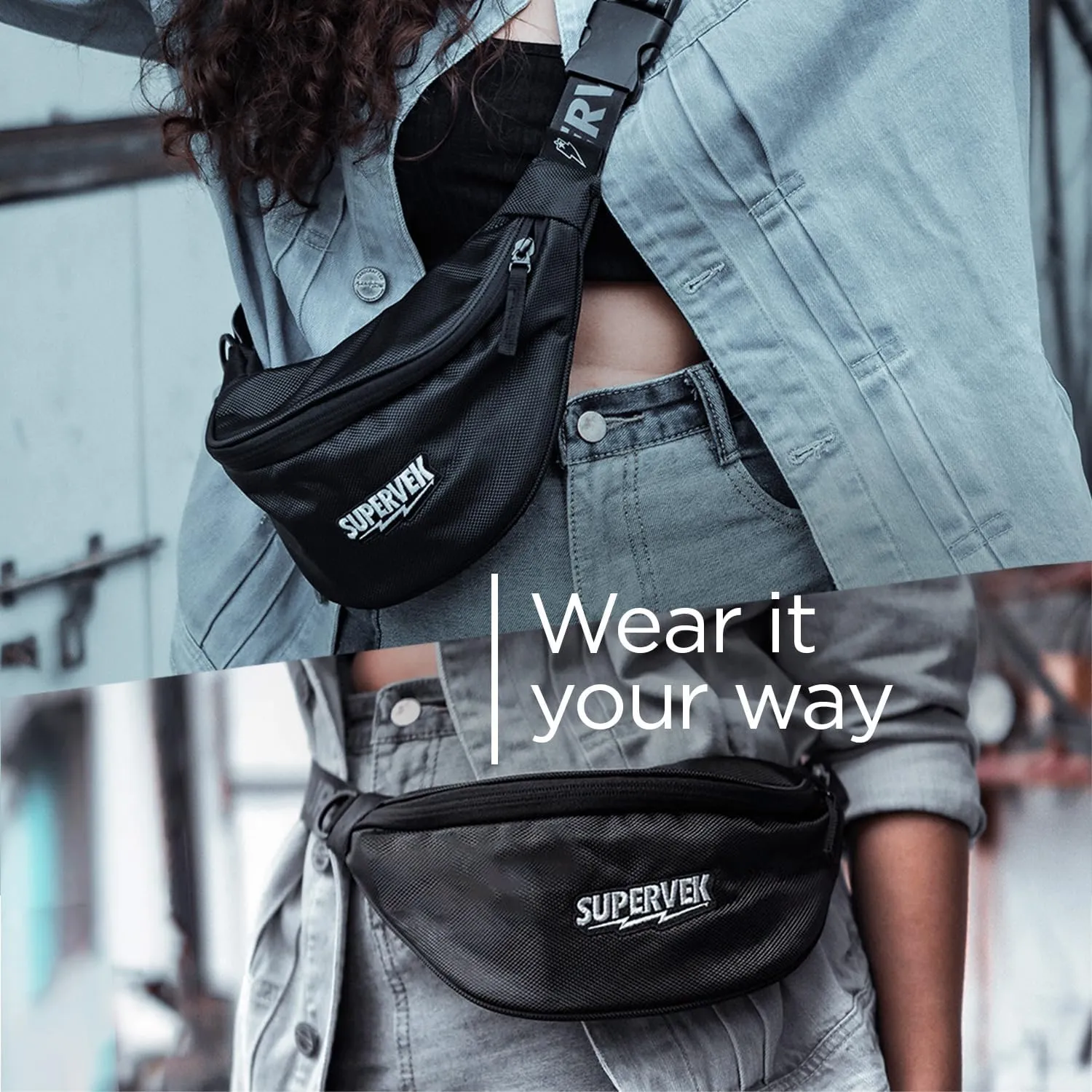 PRO Fanny Pack for Men Women - YKK Waterproof Zipper & Fabric, Crossbody Bag Waist Pack, Belt Bag for Travel Running Outdoor Hiking Cycling - Carry Any Phone, Wallet - The Great Wave
