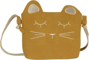 Pu Leather Tote Large Size Fashionable Funny Personality Rainbow Cute Embroidered Cat Messenger Bag