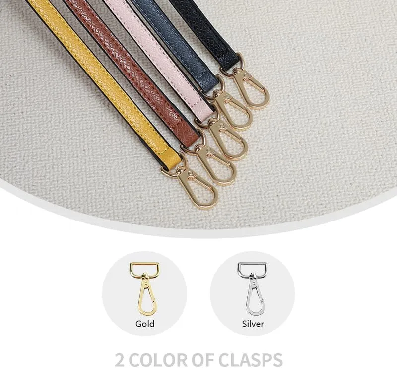 Purse Straps Replacement Crossbody Bag Strap for Dumpling Wraps Leather Purse Strap Crossbody Strap Gold Clasp Cognac