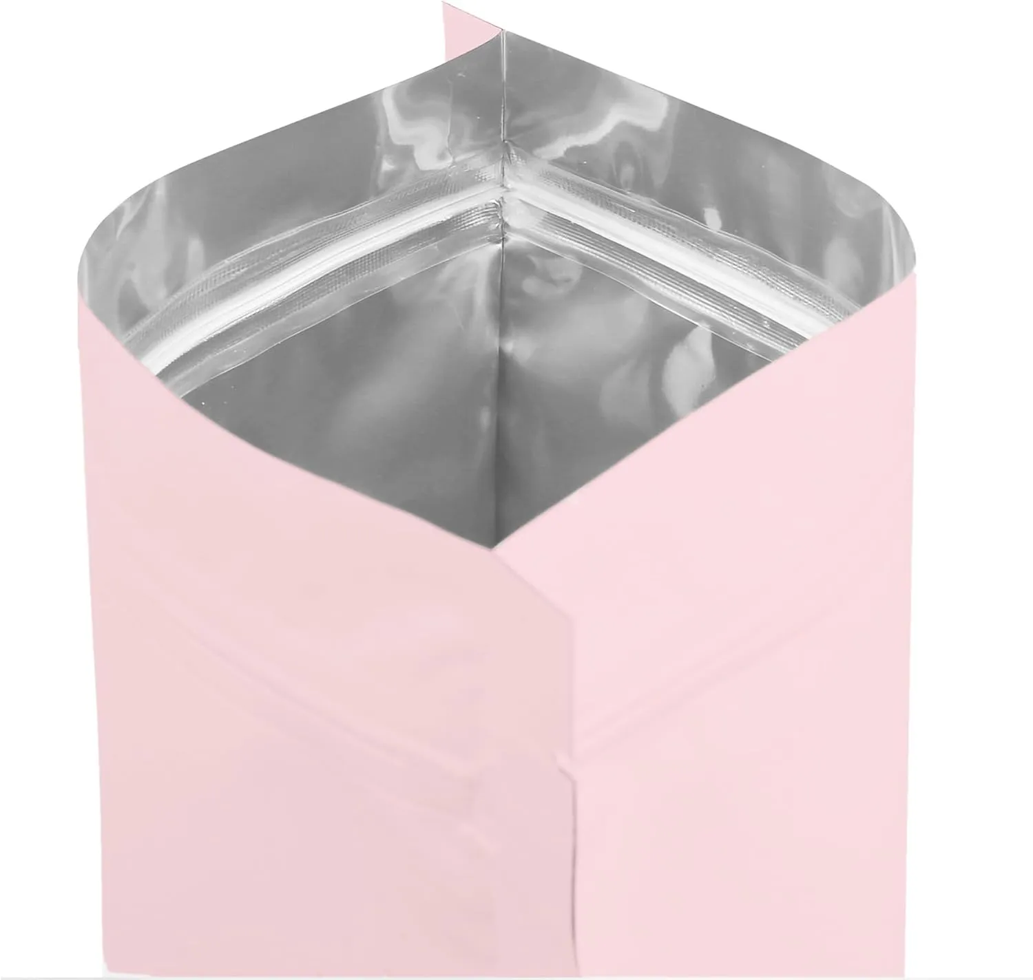 QQ Studio Pink Foil Coffee Packaging Bags with Zipper Seal and Degassing Valve for Coffee Beans Packaging Pouch (250, 4oz)