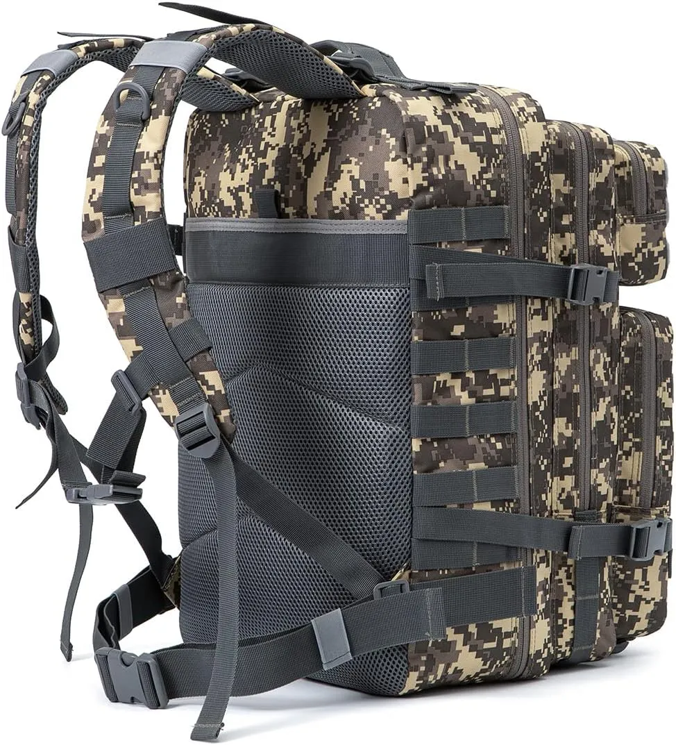 QT&QY 45L Military Tactical Backpacks Molle Army Assault Pack 3 Day Bug Out Bag Hiking Treeking Rucksack…