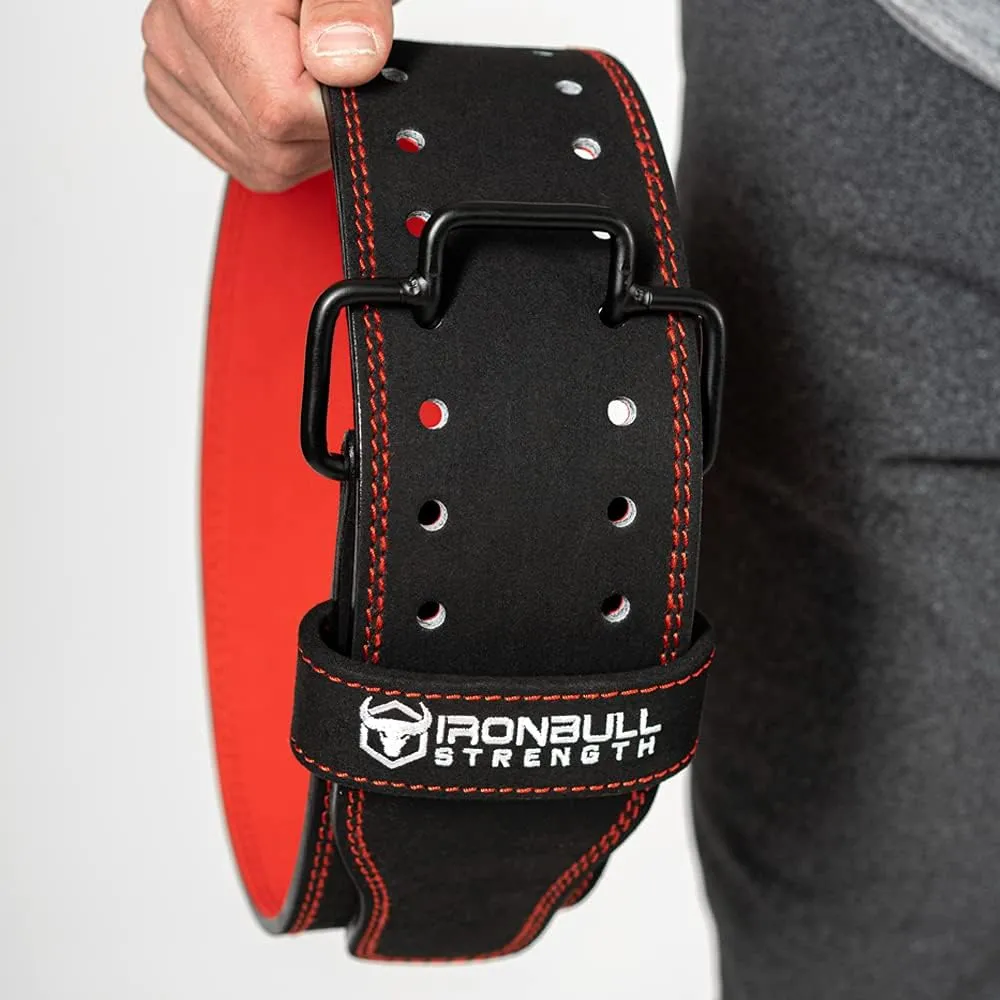 Quick Release Weightlifting Belt PRO - 7mm Fast Lever Lifting Belt - 4-inch Wide Suede Leather Back Support - For Powerlifting, Weight Training, Gym and Fitness