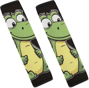 Quiet Cartoon Crocodile Auto Seat Belt Cover 2PCS Universal Car Seat Belt Shoulder Protector Pad, Protect Your Shoulders and Neck for Car Seat Belt, Shoulder Bag, Backpack