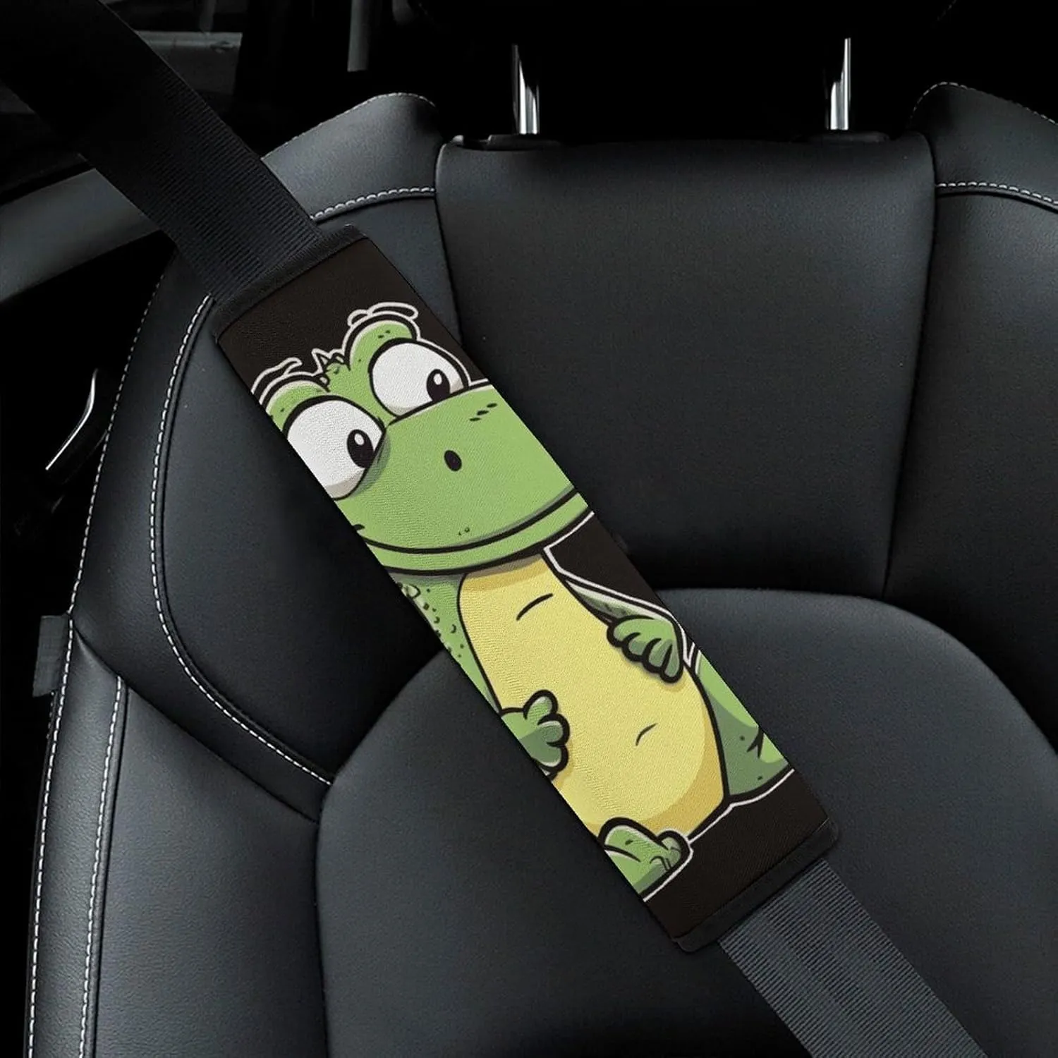 Quiet Cartoon Crocodile Auto Seat Belt Cover 2PCS Universal Car Seat Belt Shoulder Protector Pad, Protect Your Shoulders and Neck for Car Seat Belt, Shoulder Bag, Backpack