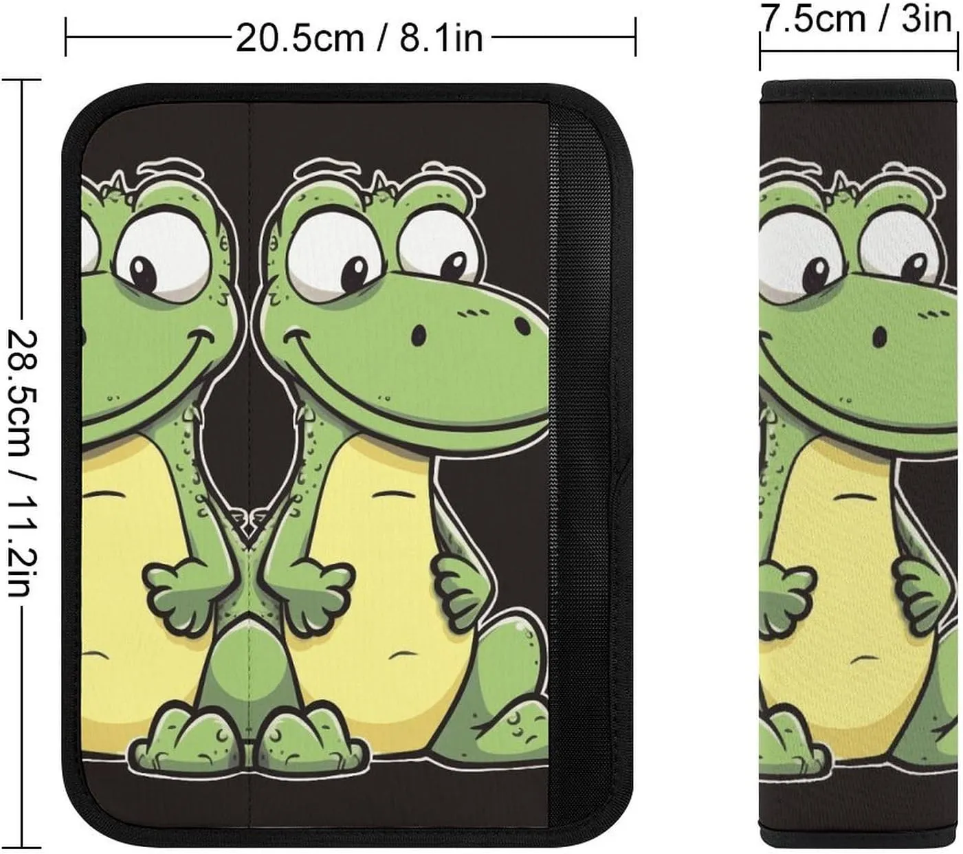 Quiet Cartoon Crocodile Auto Seat Belt Cover 2PCS Universal Car Seat Belt Shoulder Protector Pad, Protect Your Shoulders and Neck for Car Seat Belt, Shoulder Bag, Backpack