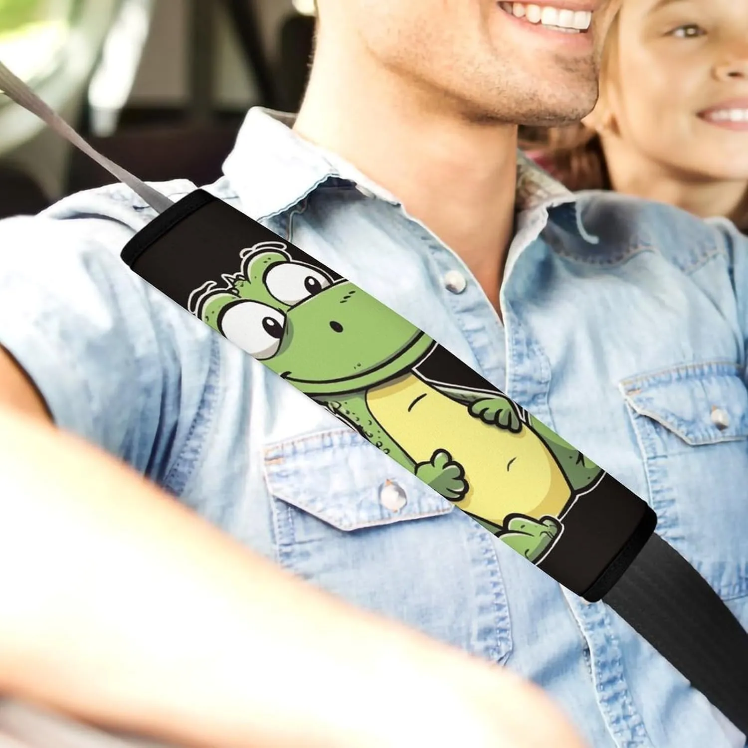 Quiet Cartoon Crocodile Auto Seat Belt Cover 2PCS Universal Car Seat Belt Shoulder Protector Pad, Protect Your Shoulders and Neck for Car Seat Belt, Shoulder Bag, Backpack