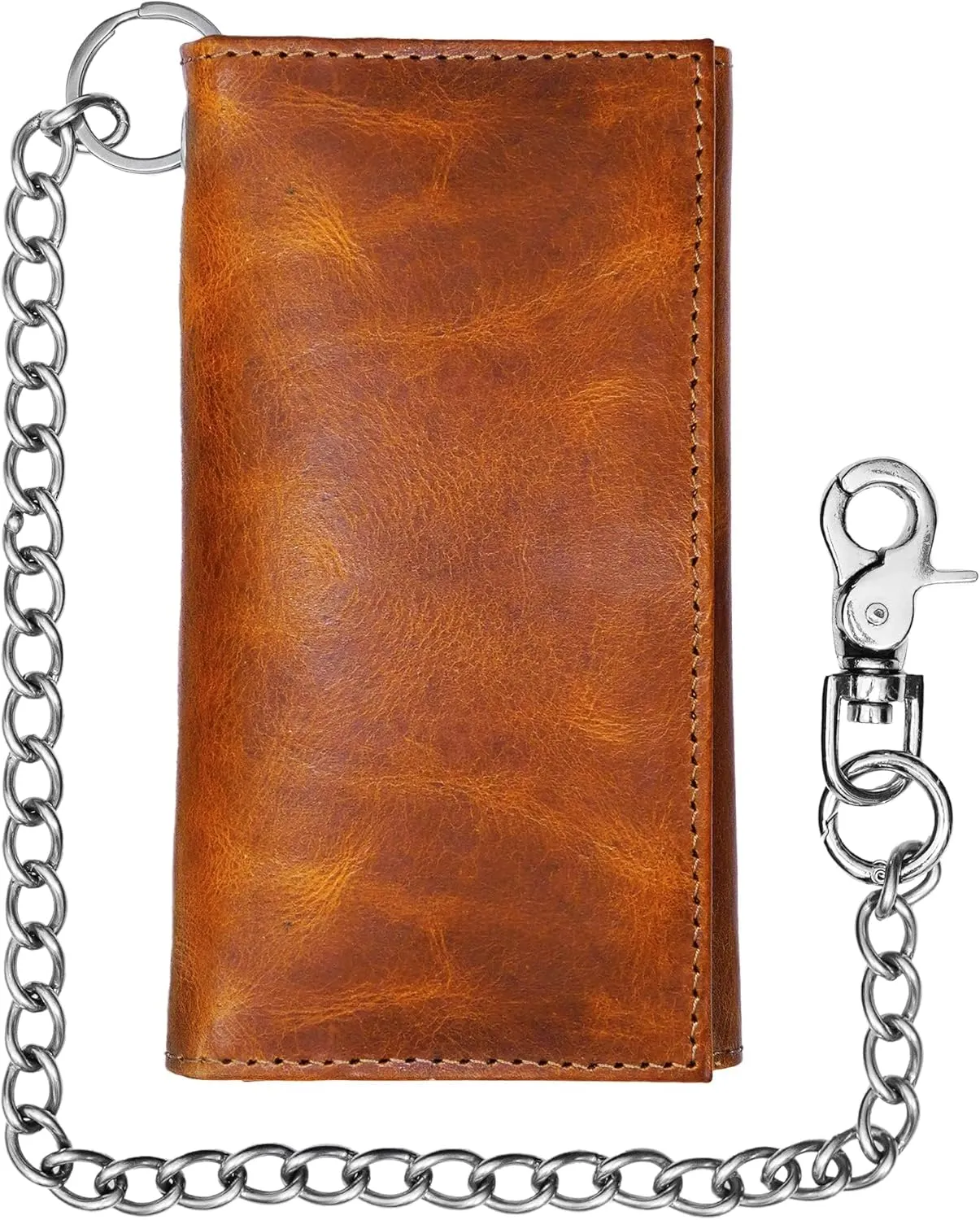 RAW HYD Full-Grain Leather Long Wallet for Men - Classic Bifold Western Wallet for Men - Minimalist Cowboy Wallets for Men - Rodeo wallets for men - Checkbook Cover & Gift for Him