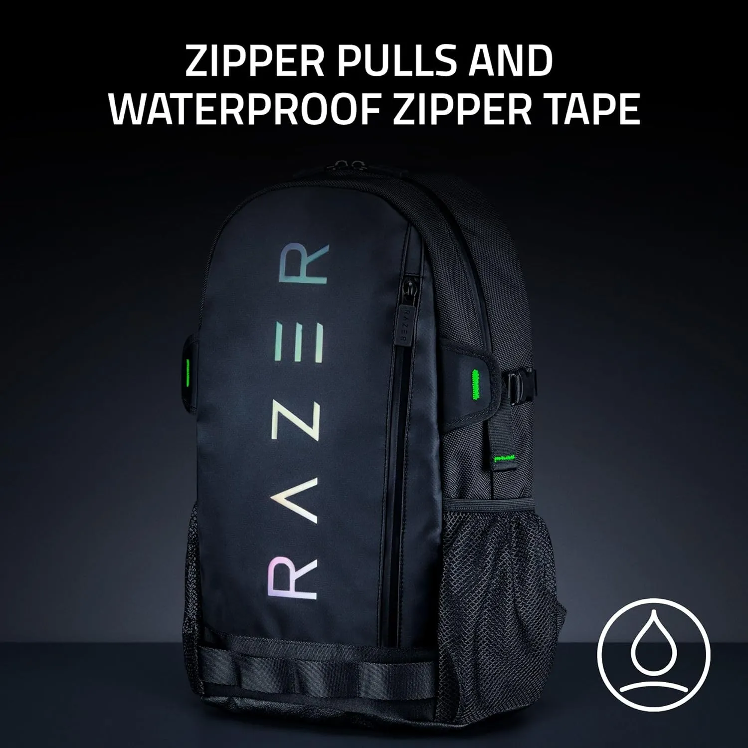 Razer Rogue v3 14" Gaming Laptop Backpack: Travel Carry On Computer Bag - Tear and Water Resistant - Mesh Side Pocket - Fits 14 inch Notebook - Chromatic