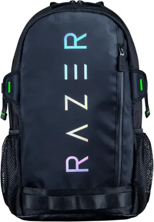 Razer Rogue v3 14" Gaming Laptop Backpack: Travel Carry On Computer Bag - Tear and Water Resistant - Mesh Side Pocket - Fits 14 inch Notebook - Chromatic