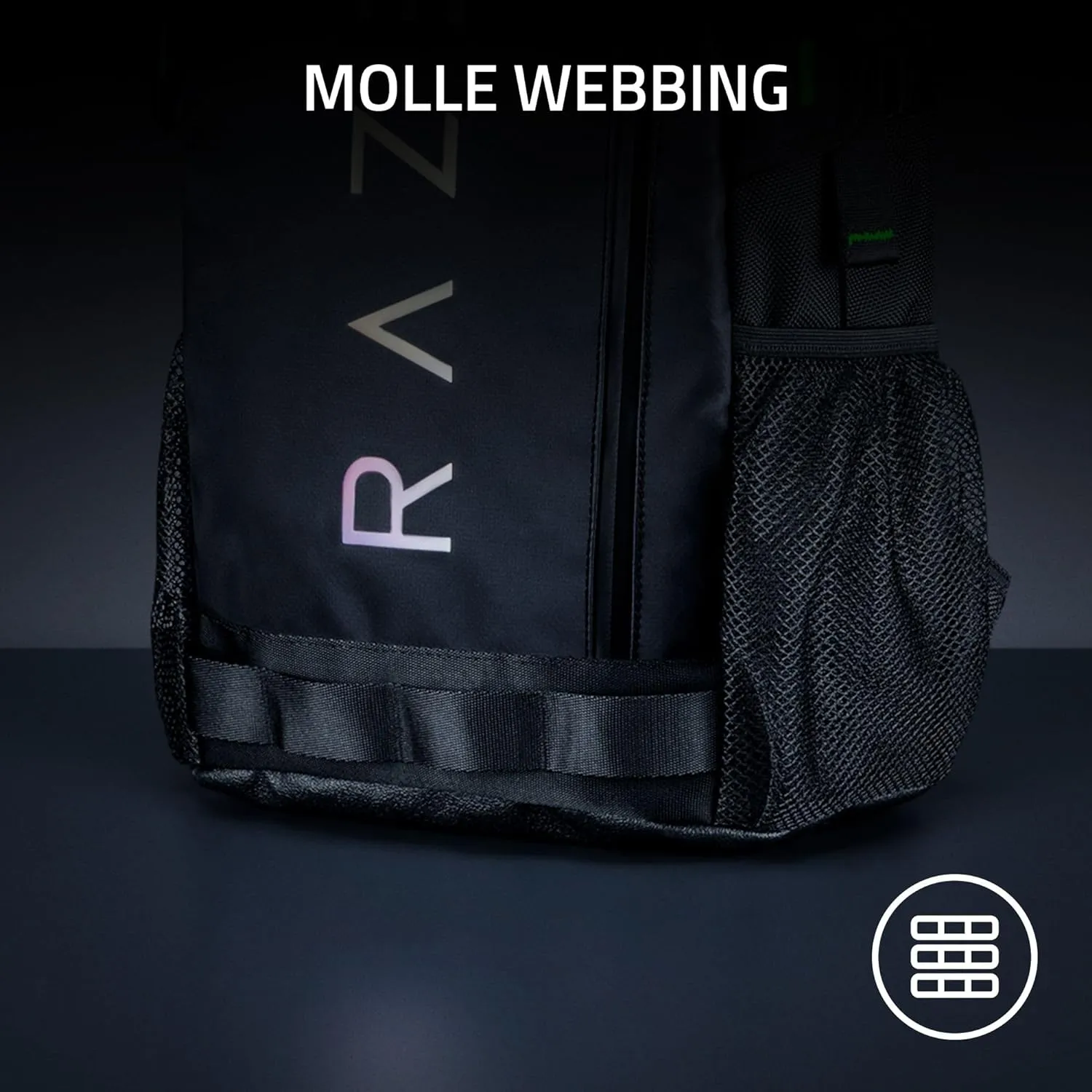 Razer Rogue v3 14" Gaming Laptop Backpack: Travel Carry On Computer Bag - Tear and Water Resistant - Mesh Side Pocket - Fits 14 inch Notebook - Chromatic