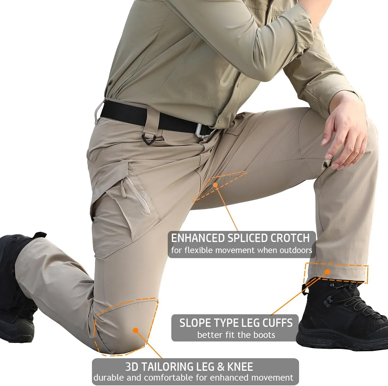 ReFire Gear Men's Quick Dry Tactical Pants Summer Lightweight Outdoor Hiking Cargo Trousers