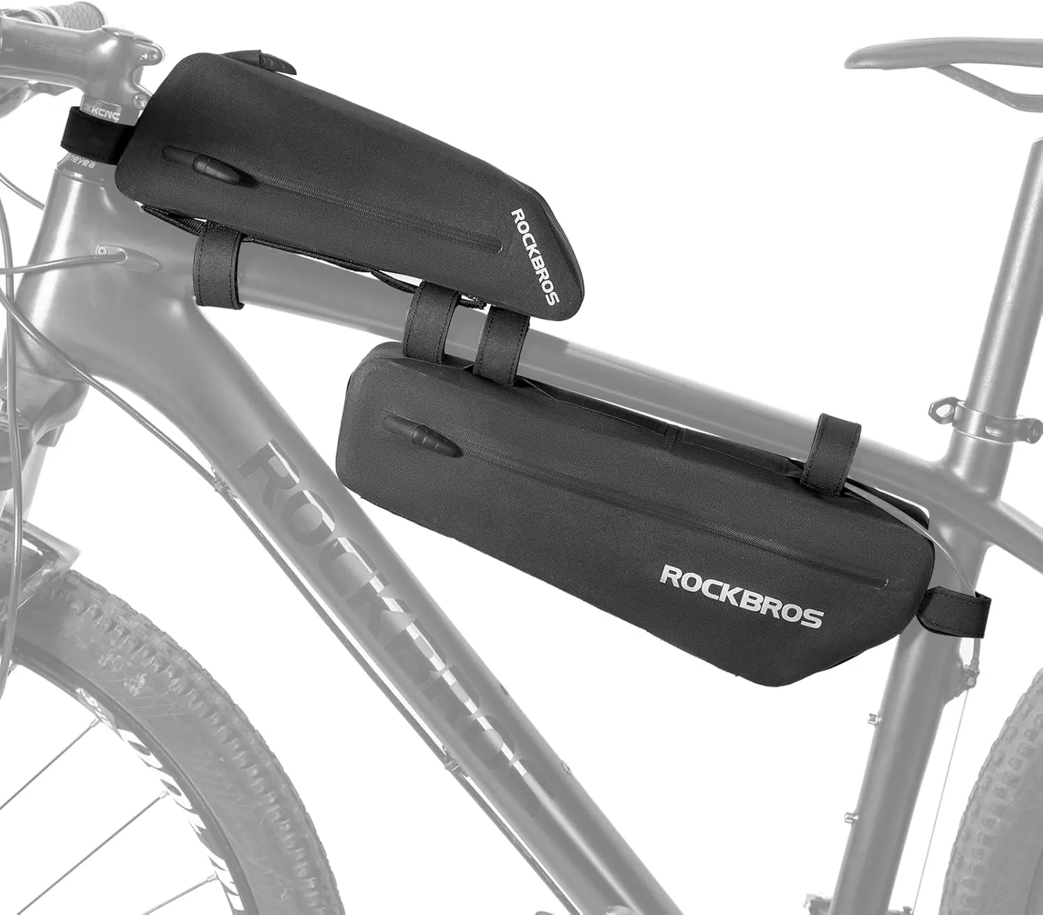 ROCKBROS Bike Top Tube Bag Bike Frame Bag For Super 73Waterproof Bike Bag Pouch Pack Bike Phone Bag Cycling Accessories Pouch for Mountain Road Bike 2 pieces combi, AS-075-YXUS