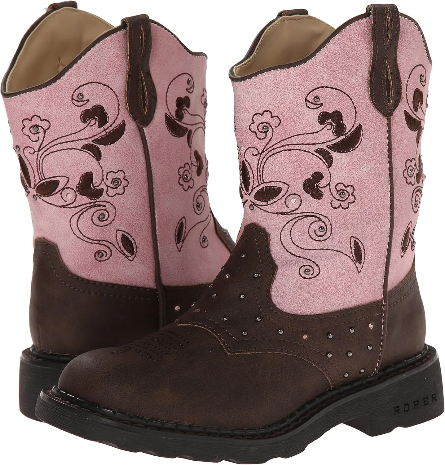 Roper Unisex-Child Saddle Light-K Traditional Cowboy Boots