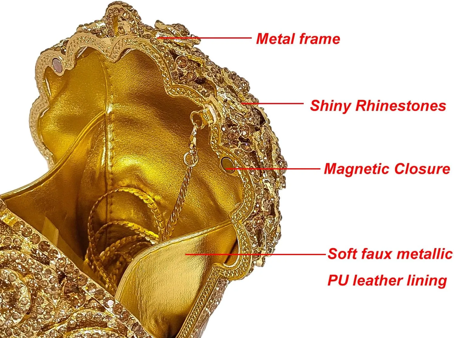 Rose Bouquet Shaped Crystal Clutch Flower Evening Bag Women Formal Bridal Party Floral Rhinestone Handbag Purse
