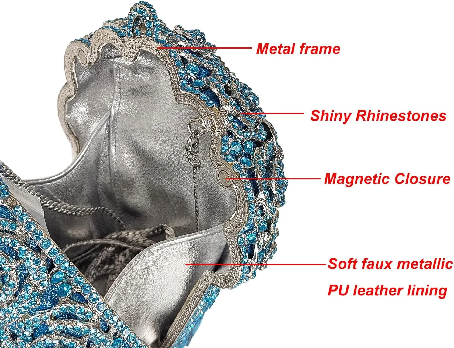 Rose Bouquet Shaped Crystal Clutch Flower Evening Bag Women Formal Bridal Party Floral Rhinestone Handbag Purse