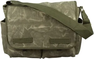 Rothco Stonewash Canvas Classic Messenger Bag, Olive Drab
