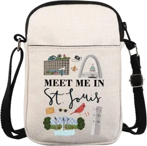 Saint Louis Crossbody Purse Bag Saint Louis Lovers Gift City Vacation Gift Getaway Gift Meet Me In St Louis Messenger Bag