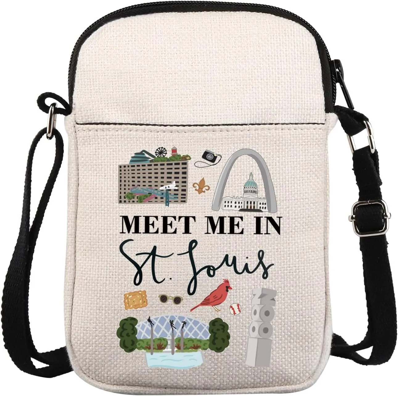 Saint Louis Crossbody Purse Bag Saint Louis Lovers Gift City Vacation Gift Getaway Gift Meet Me In St Louis Messenger Bag