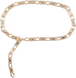 Sam Edelman Women's Fully Adjustable Double-e Logo Chain Link Dress Belt