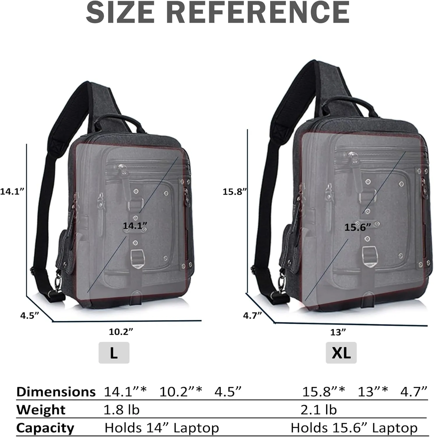 Schkleier Messenger Bag for Men Canvas Sling Bag Crossbody Backpack Laptop Shoulder Bag Hiking Daypacks Casual Tactical