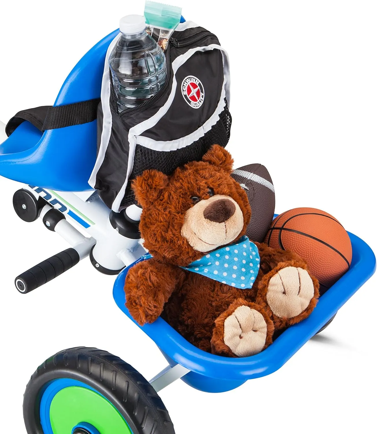 Schwinn Easy Steer Bike for Toddler, Kids Tricycle with Removable Push handle, Steel Trike Frame, Boys and Girls Ages 2-4 Year Old, Blue, 41" x 20" x 41"