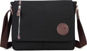 Sechunk Canvas Small Messenger Bag Vintage Shoulder bag Everyday Purse Crossbody bag for men women