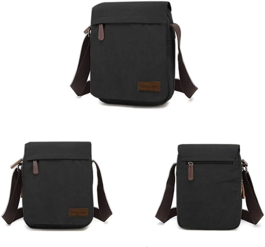 Sechunk Vintage Canvas Messenger Cross body bag Shoulder bag