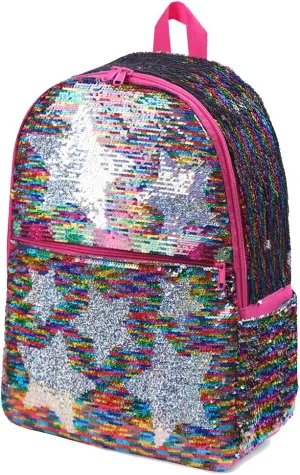 Sequin School Backpack for Girls Boys Kids Cute Kindergarten Elementary Book Bag Bookbag Glitter Sparkly Back Pack