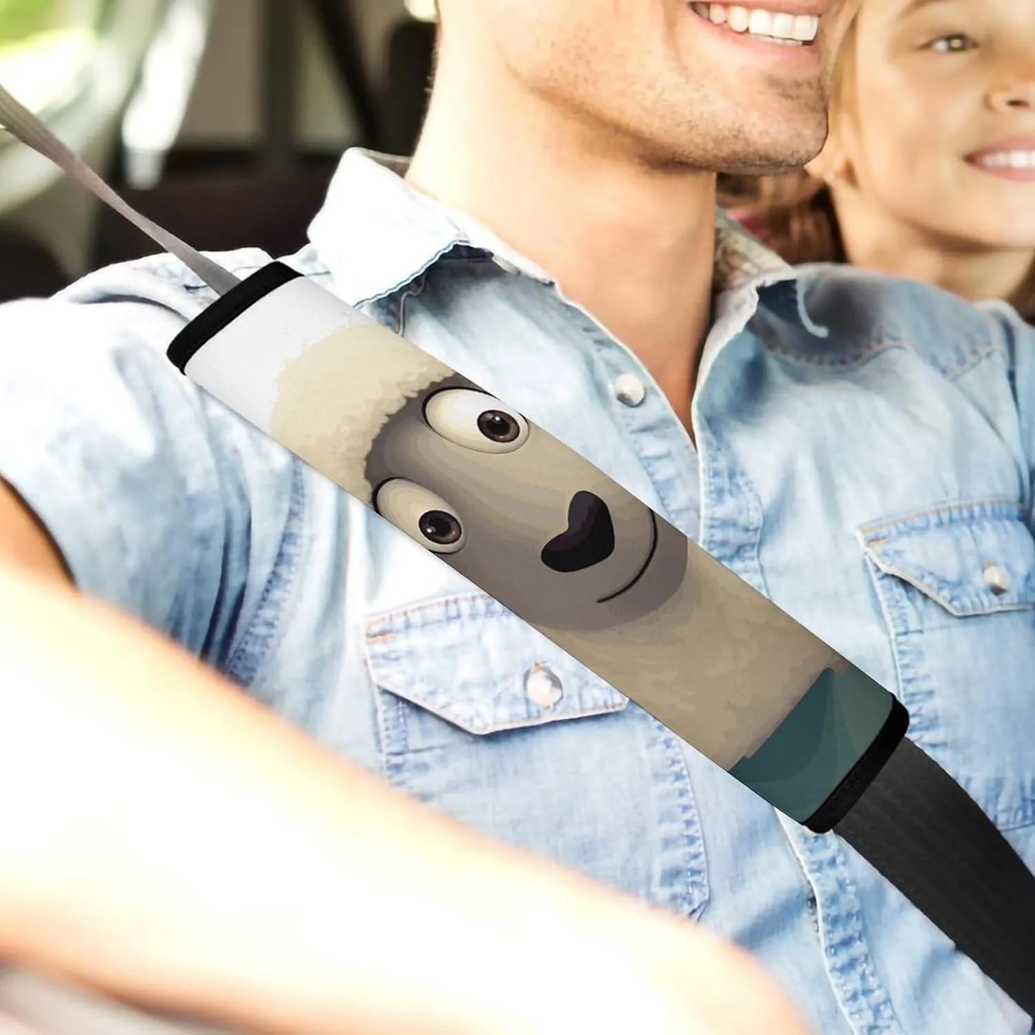 Sheep Auto Seat Belt Cover 2PCS Universal Car Seat Belt Shoulder Protector Pad, Protect Your Shoulders and Neck for Car Seat Belt, Shoulder Bag, Backpack