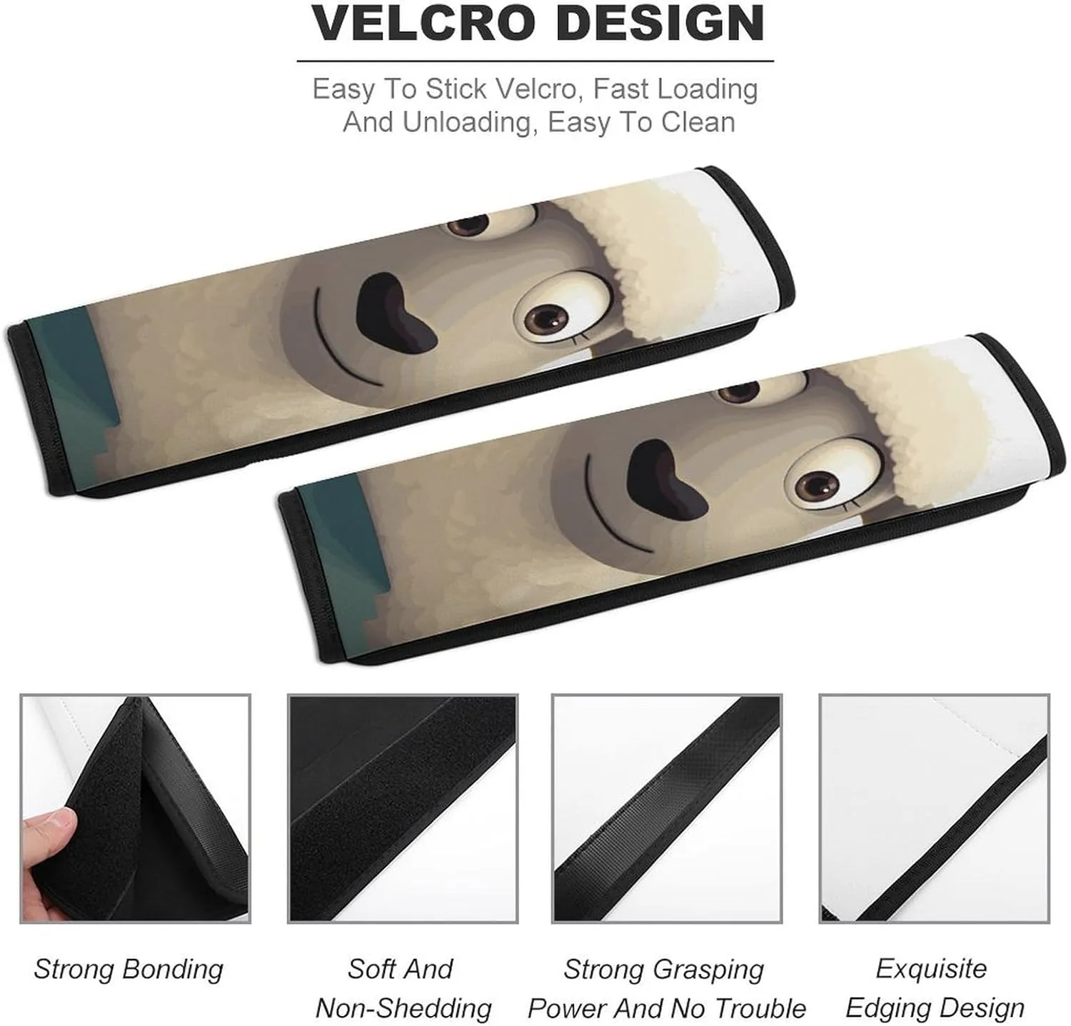 Sheep Auto Seat Belt Cover 2PCS Universal Car Seat Belt Shoulder Protector Pad, Protect Your Shoulders and Neck for Car Seat Belt, Shoulder Bag, Backpack