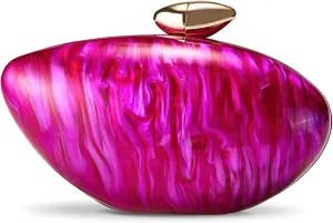 Shell Clutch Purse for Women Evening Bag Pearl Clutch Acrylic White Purses Chain Crossbody Bag